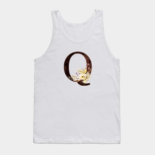 Floral Monogram Q Lovely Autumn Foliage Tank Top